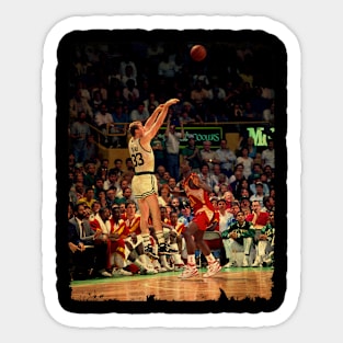 Larry Bird - Vintage Design Of Basketball Sticker